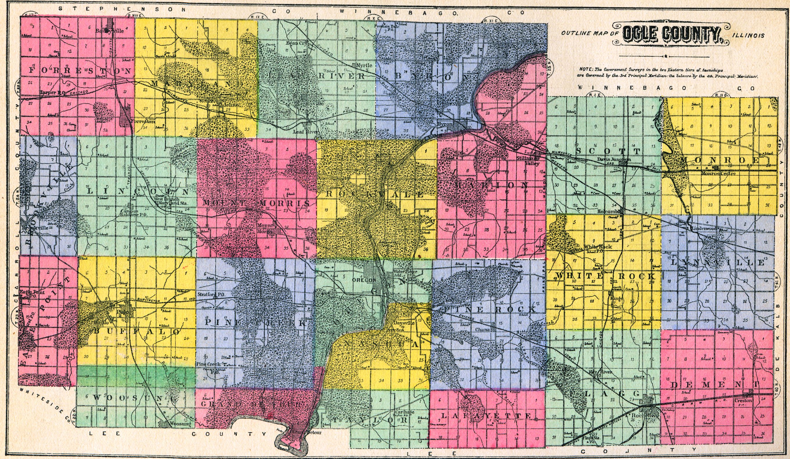 Map And Atlas Of Ogle County 7630